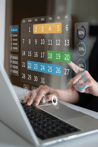 Calendario con fechas marcadas